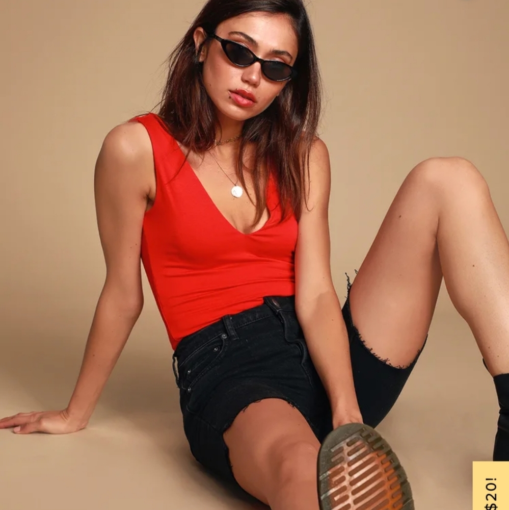 Lulus Red Bodysuit size Medium